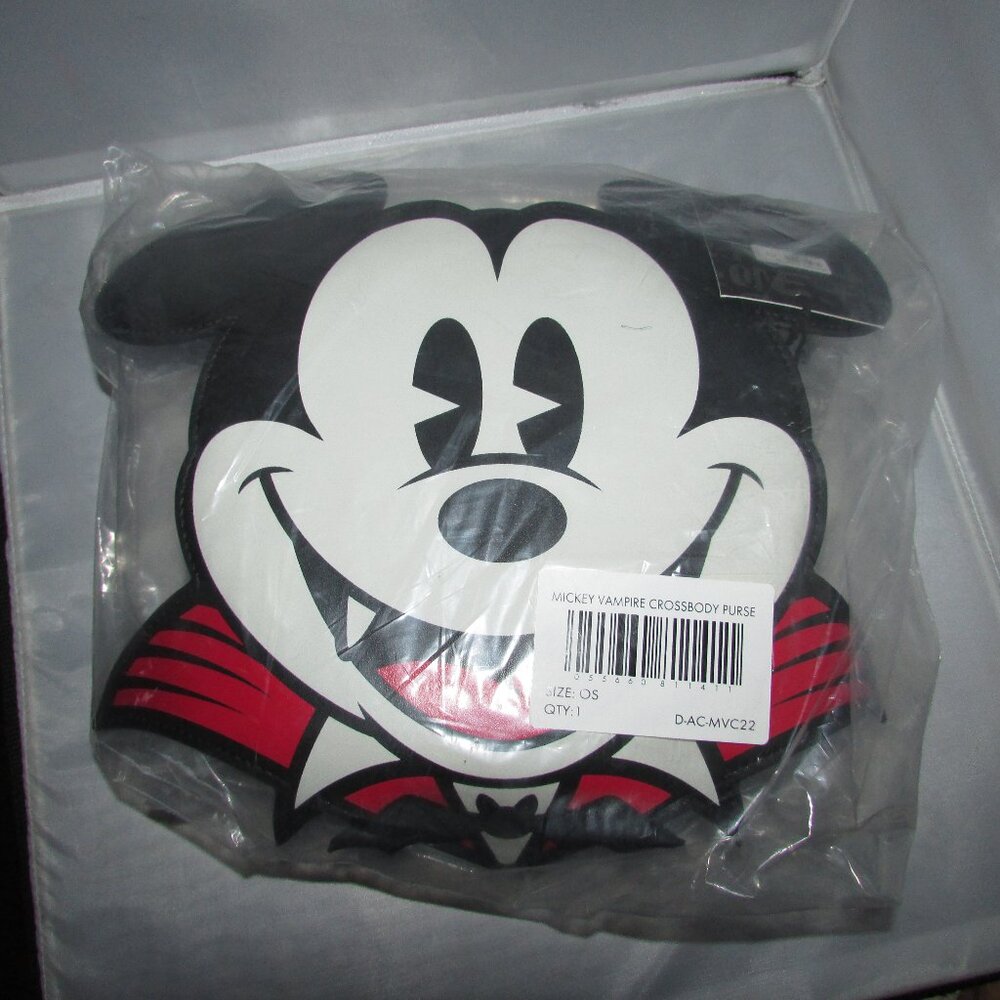 Cakeworthy Disney Halloween Mickey Vampire Dracula Glow in Dark Crossbody NWT